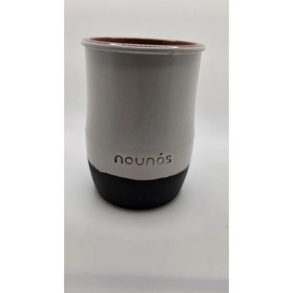 Lot of 2 Nounos Yogurt Cermer Terracotta Pots Oven Microwave Safe Ceramic Crocks